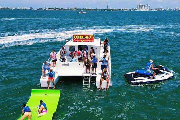 Miami 3-Hour Party Boat: Jet Ski, Banana Boat & Open Bar on Biscayne Bay