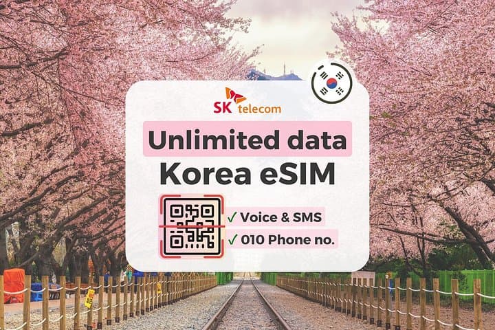 Korea Unlimited 4G LTE eSIM with SKT — Activate & Use in Seoul photo 1