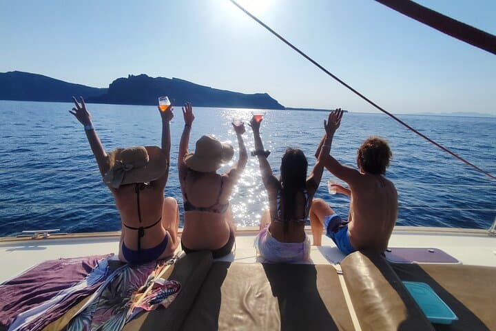 Private Cocktail Sailing Tour Around Santorini Volcano & Hot Springs