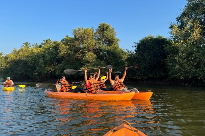 Sunset Kayaking to a Private Island on Chapora River, North Goa photo 3