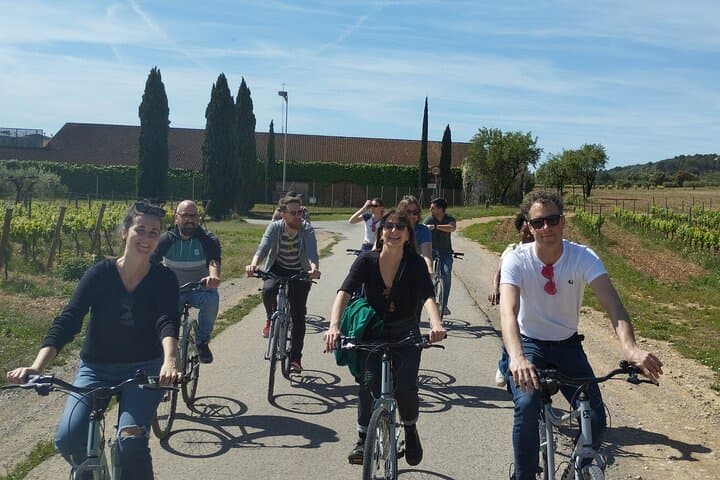 From Sitges: Bike Tour & Winery Visit to Alt Penedès Cava