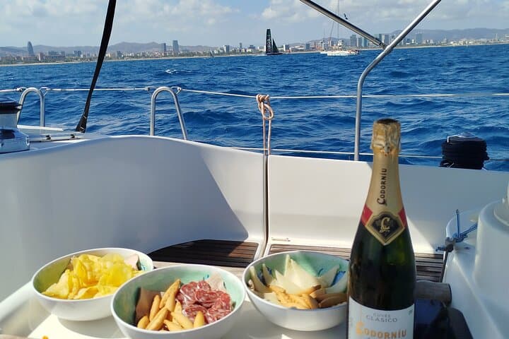 Barcelona to Badalona Sunset Sail: Snack, Swim & Paddleboard on a 36‑ft French Yacht photo 4
