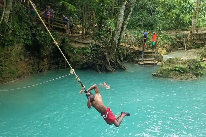 Blue Hole Falls and Caribbean Beach Horseback Ride from Montego Bay photo 4