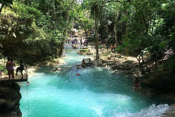 Blue Hole Falls and Caribbean Beach Horseback Ride from Montego Bay photo 2