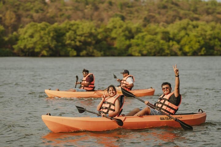Sunset Kayaking to a Private Island on Chapora River, North Goa