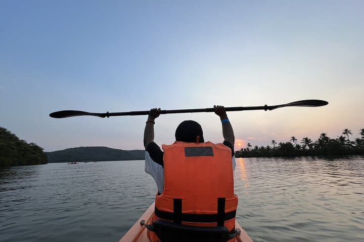 Sunset Kayaking to a Private Island on Chapora River, North Goa photo 2