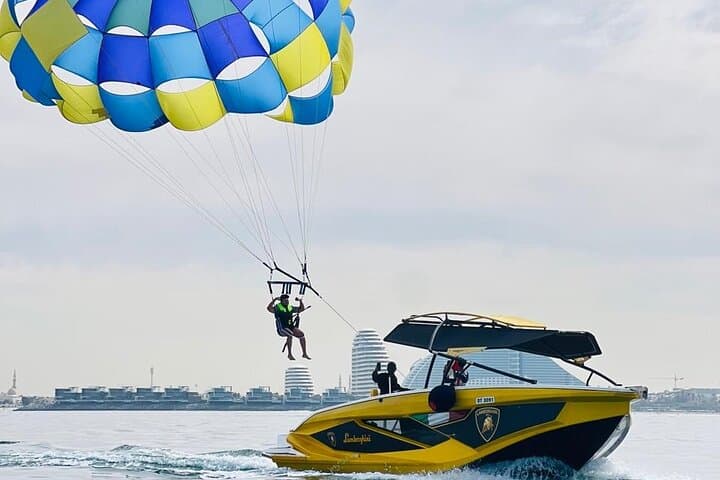 Soar Over Burj Al Arab: Parasailing the Dubai Coastline
