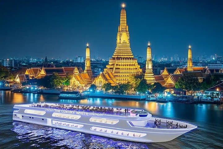 Bangkok Luxury White Dinner Cruise on the Chao Phraya — Buffet, Live Shows & Skyline Views photo 1