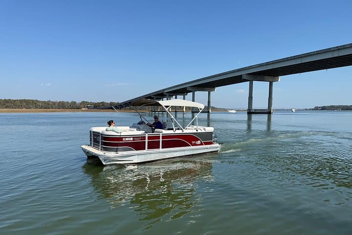 Self-Drive Pontoon Boat Rental in Hilton Head Island — Explore Broad Creek & Calibogue Sound photo 2