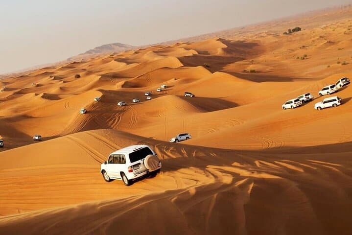 VIP Dubai Desert Safari with Premium plus Dinner — Dune Bashing, Camel Rides & Night Shows