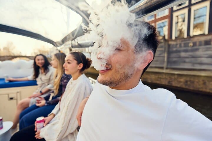 Amsterdam Smoke-Friendly Coffee Shop Canal Cruise on Cloud Boat