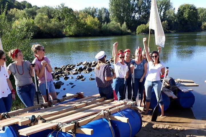 Raft-Building Adventure on the Main: Teamwork, Racing & Nature Near Würzburg