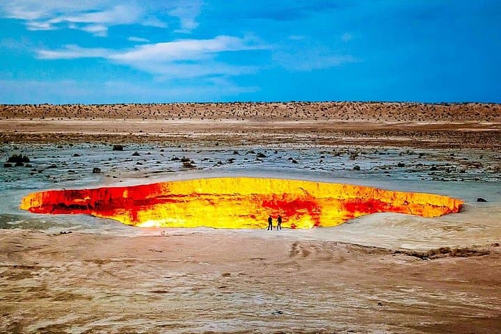 One-Week Private Tour of Turkmenistan: Darvaza Gas Crater, Ancient Merv & Ashgabat Highlights