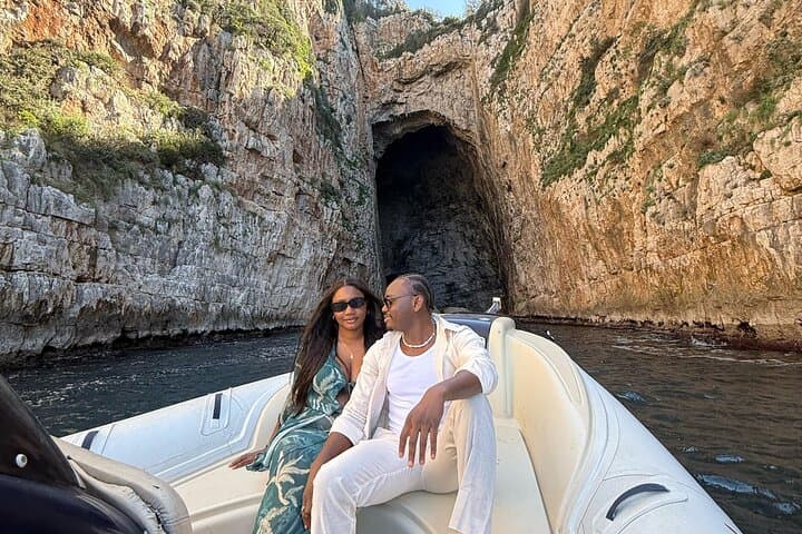 Private Speedboat Tour to Haxhi Ali Cave and Karaburun Beaches photo 1