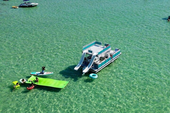 Cruise Crab Island: Private Double-Deck Pontoon Charter with Slides in Destin photo 2