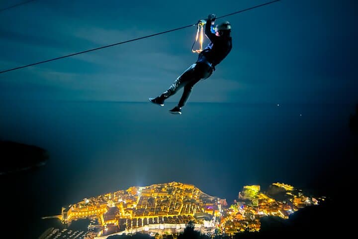 Night Zipline Over Dubrovnik: Zip Under the Old Town Lights