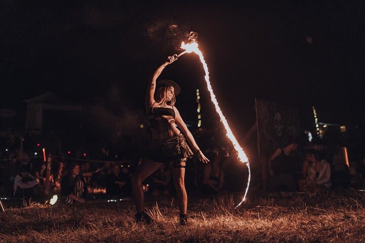 Byron Bay Sunset Fire Performance on the Beach