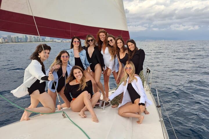 Private Barcelona Sailing Tour with Open Bar, Snacks & Sunset Views