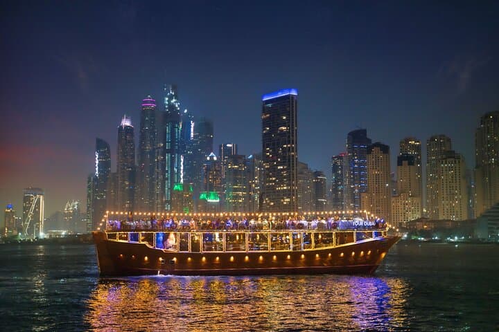 Dubai Marina Dhow Dinner Cruise: Luxury Indian Buffet Under City Lights photo 2