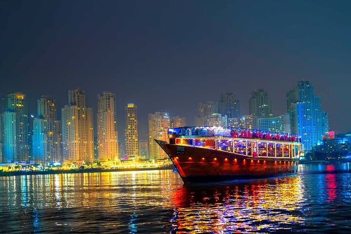 Dubai Marina Dhow Dinner Cruise: Luxury Indian Buffet Under City Lights photo 4