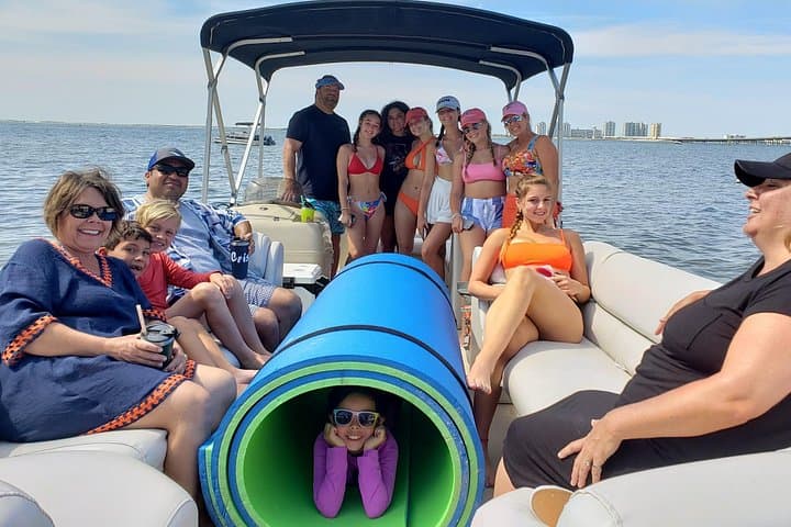9-Hour Pontoon Boat Rental in Navarre, FL — Explore Navarre Beach & Santa Rosa Sound photo 1
