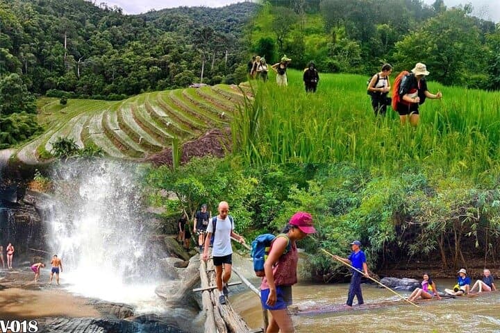 Chiang Mai Jungle Trek & Bamboo Rafting: Hill Tribe Walk and Waterfall Swim