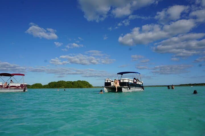 Pontoon Ride Through Bacalar's 7 Colors Lagoon — 3-Hour Boat Tour photo 5