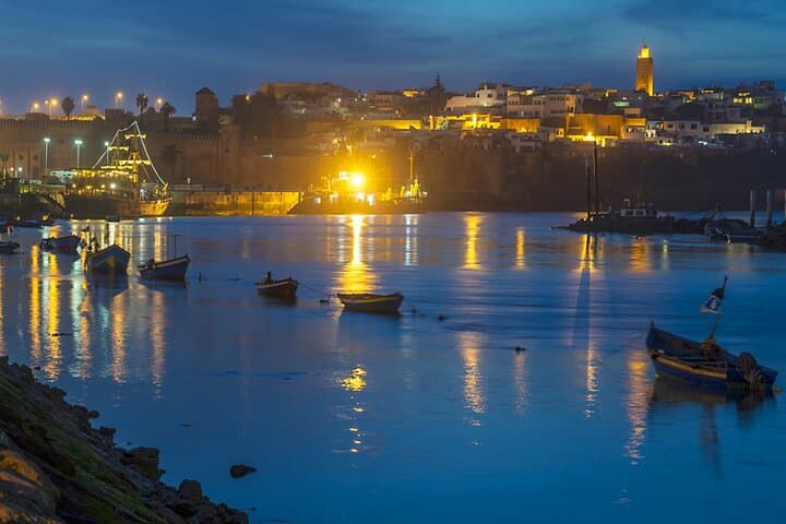 Rabat Night Tour & Bouregreg Small-Boat Ride with Moroccan Dinner