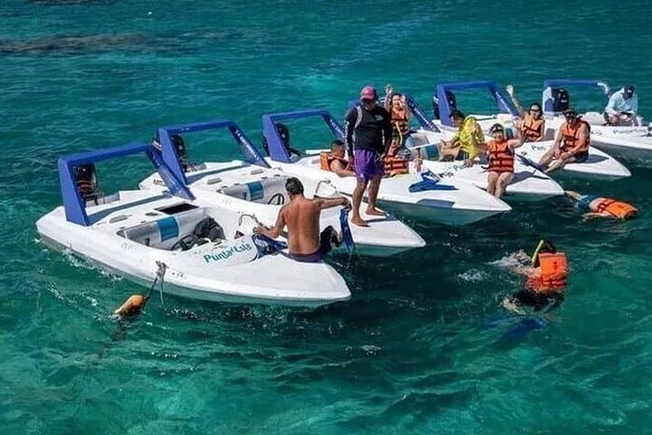 Captain Your Own Speedboat Through Cancun's Nichupte Lagoon and Snorkel Caribbean Reefs photo 1
