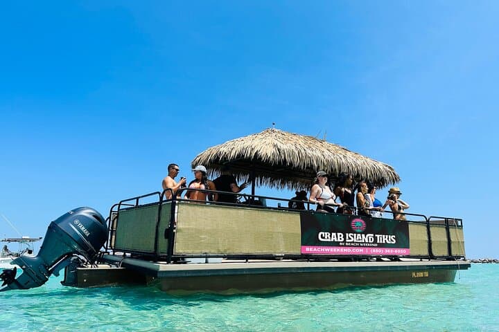 Crab Island Tiki Boat with Slide from Fort Walton Beach — 4-Hour Party Cruise