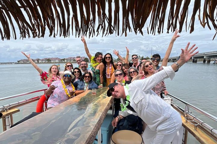 Folly Beach Tiki Boat Tour: 2-Hour Dolphin Cruise & Island Swim photo 3