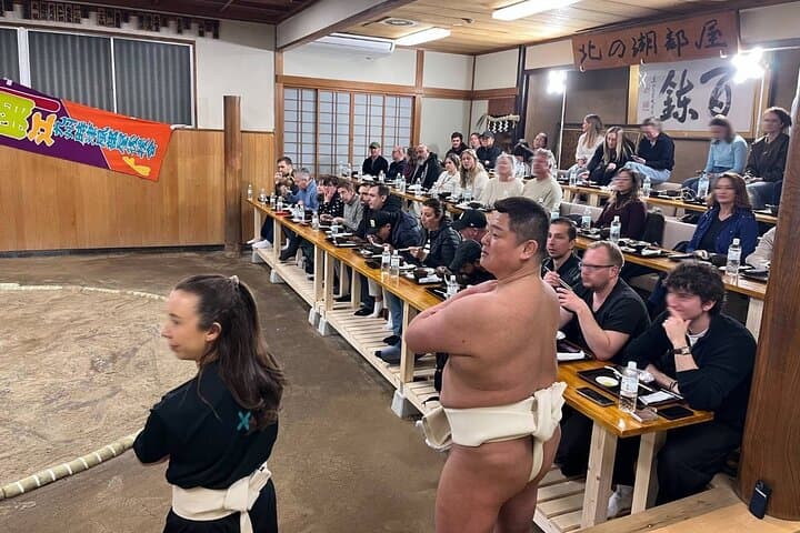 Complete Sumo Experience in Tokyo: Stable Visit, Training, & Chanko Nabe photo 2