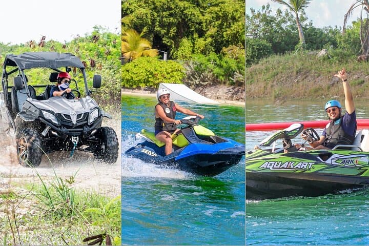 Punta Cana Adventure Combo: Jet Ski, Buggy & Aqua Kart with Zipline