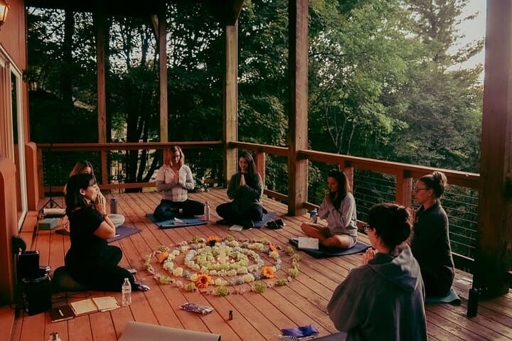 Group Reset Yoga & Sound Healing — Private Asheville Yoga with Crystal Bowls