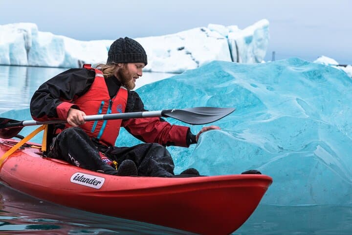 Kayak Jökulsárlón Glacier Lagoon: Paddle Among Icebergs in Southeast Iceland
