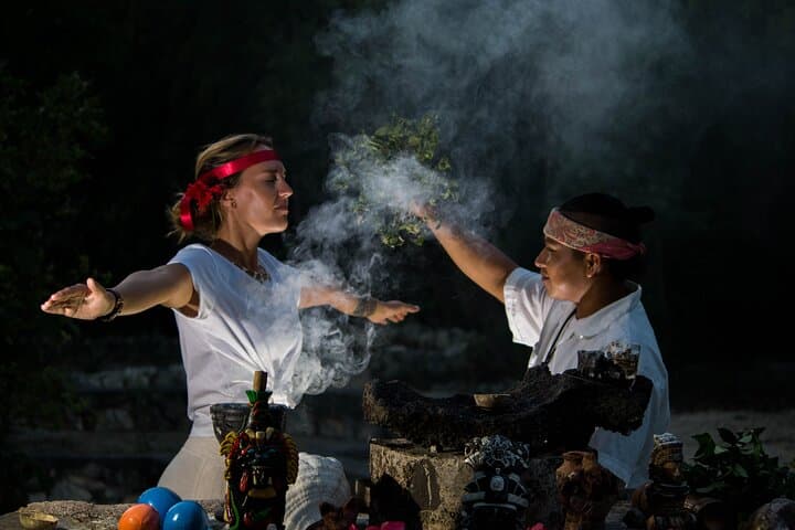Mayan Night: Temazcal Ceremony, Cenote Swim & Village Dinner near Tulum