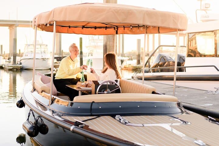 Sunset Private Electric Boat Charter in Savannah — Luxury Captained Cruise photo 5