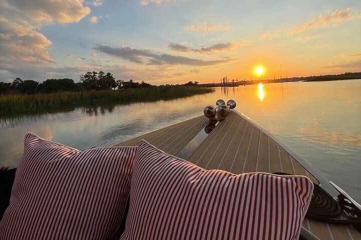 Sunset Private Electric Boat Charter in Savannah — Luxury Captained Cruise photo 4