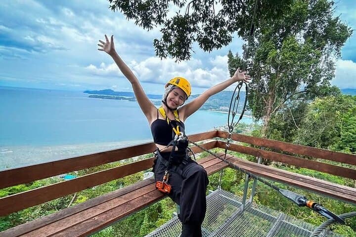 Phuket Hilltop Zipline Adventure: Jungle-to-Sea Canopy & 200m Longline photo 3
