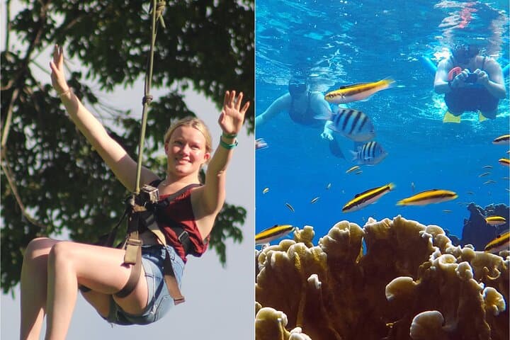Soar and Snorkel: Roatan Zipline and Snorkel Adventure