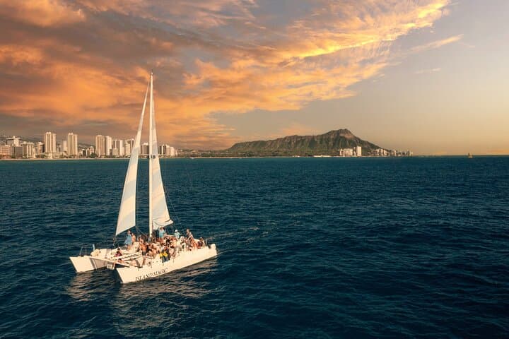 Waikiki Sunset Catamaran Cruise with Swim and Skyline Views photo 2