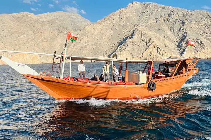 Musandam Fjords Cruise from Dubai: Telegraph Island, Dolphins & Snorkeling
