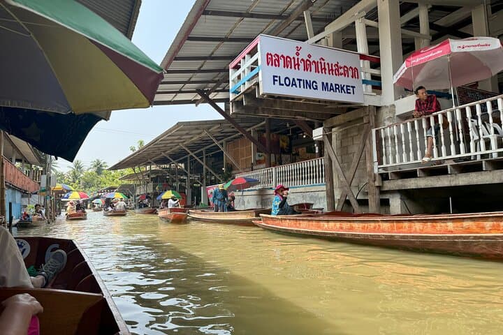 Damnoen Saduak Floating Market & Maeklong Railway Market Private Tour from Bangkok