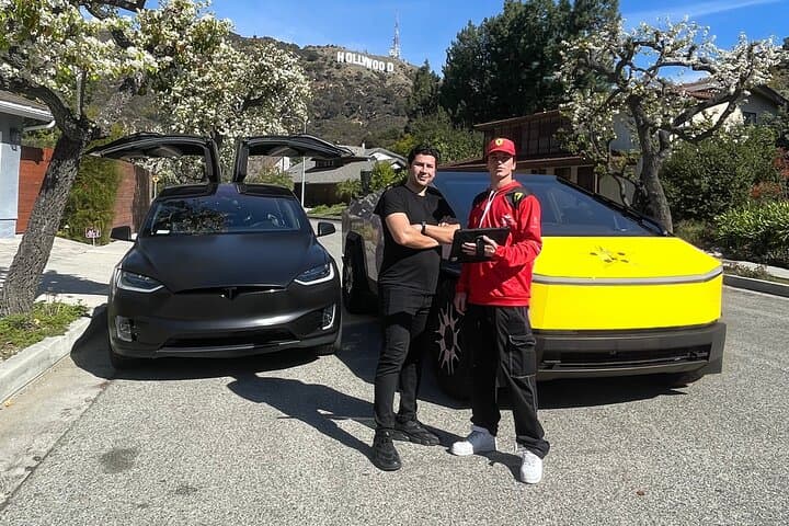 AI-Powered Hollywood Sign Driving Tour: Cybertruck, Model X & Spyder Photo Stops photo 2