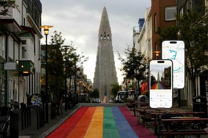 Reykjavik Self-Guided Highlights Walk: Hallgrimskirkja, Harpa & Rainbow Street
