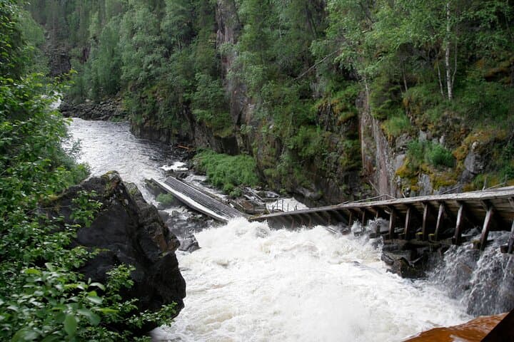 Auttiköngäs Waterfall Hike: Summer Guided Tour from Rovaniemi