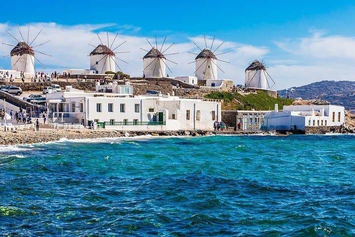 Mykonos in Three Hours: Private Luxury Range Rover Tour of Windmills, Little Venice & Beaches photo 4
