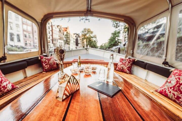 Amsterdam Private Romantic Night Canal Cruise with Prosecco & Snacks photo 6