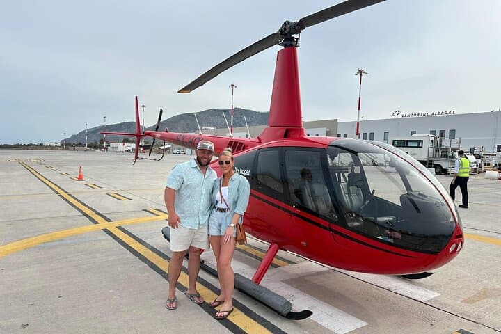 Santorini 360: Helicopter Tour, Caldera Views & Wine Tasting photo 2