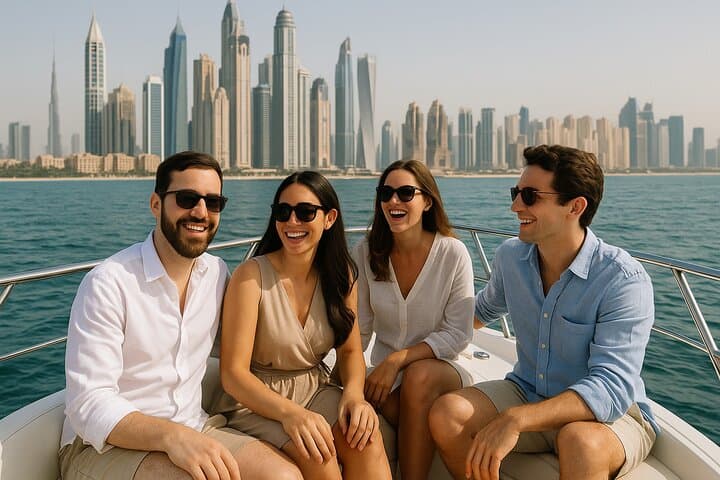 Dubai Marina 3-Hour Private Luxury Yacht Tour with BBQ, Drinks & Music photo 4